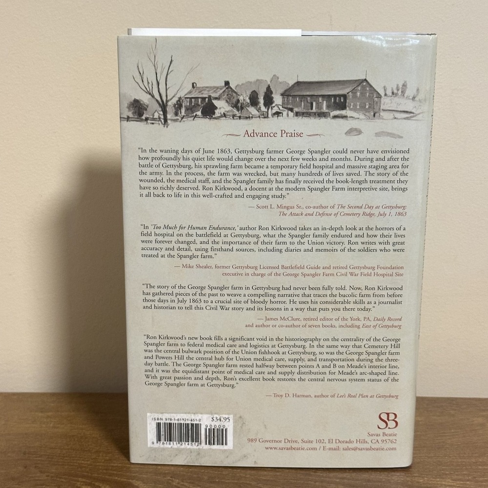 Too Much for Human Endurance Civil War Gettysburg Kirkwood SIGNED First Edition - Picture 2 of 4